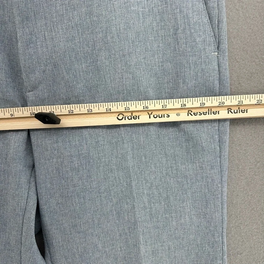 VTG Talon Zipper Plaid Check Dress Pants Light Blue 36x31 50s‎ eclecticgrandpa